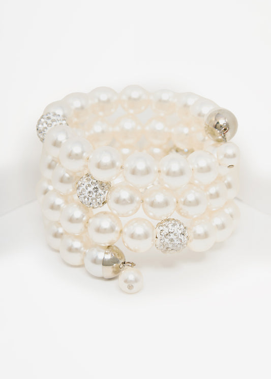 Faux Pearl Wrap Bracelet
