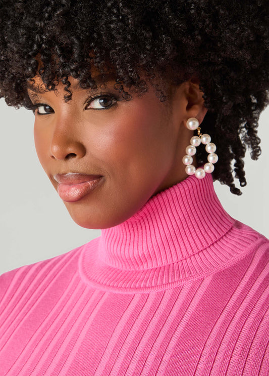 Faux Pearl Ring Earrings
