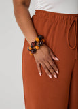 Colorblocked Wood Bracelet Set