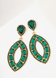 Gold Tone Crystal Earrings