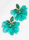 Teardrop Crystal Petal Earrings