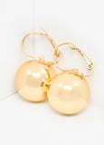Gold Tone Ball Earrings