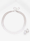 Layered Herringbone Necklace Set