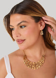 Hammered Gold Tone Necklace Set