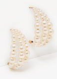 Faux Pearl Hoop Earrings