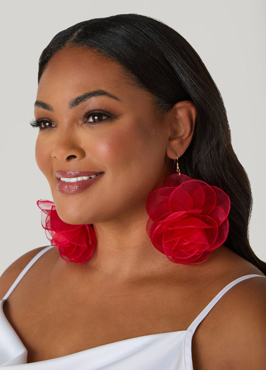 Organza Flower Earrings