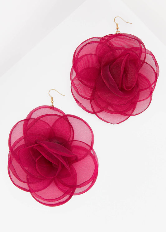 Organza Flower Earrings