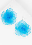Organza Flower Drop Earrings
