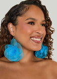 Organza Flower Drop Earrings
