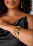 Set Of 8 Gold Tone Bangles