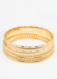 Set Of 8 Gold Tone Bangles