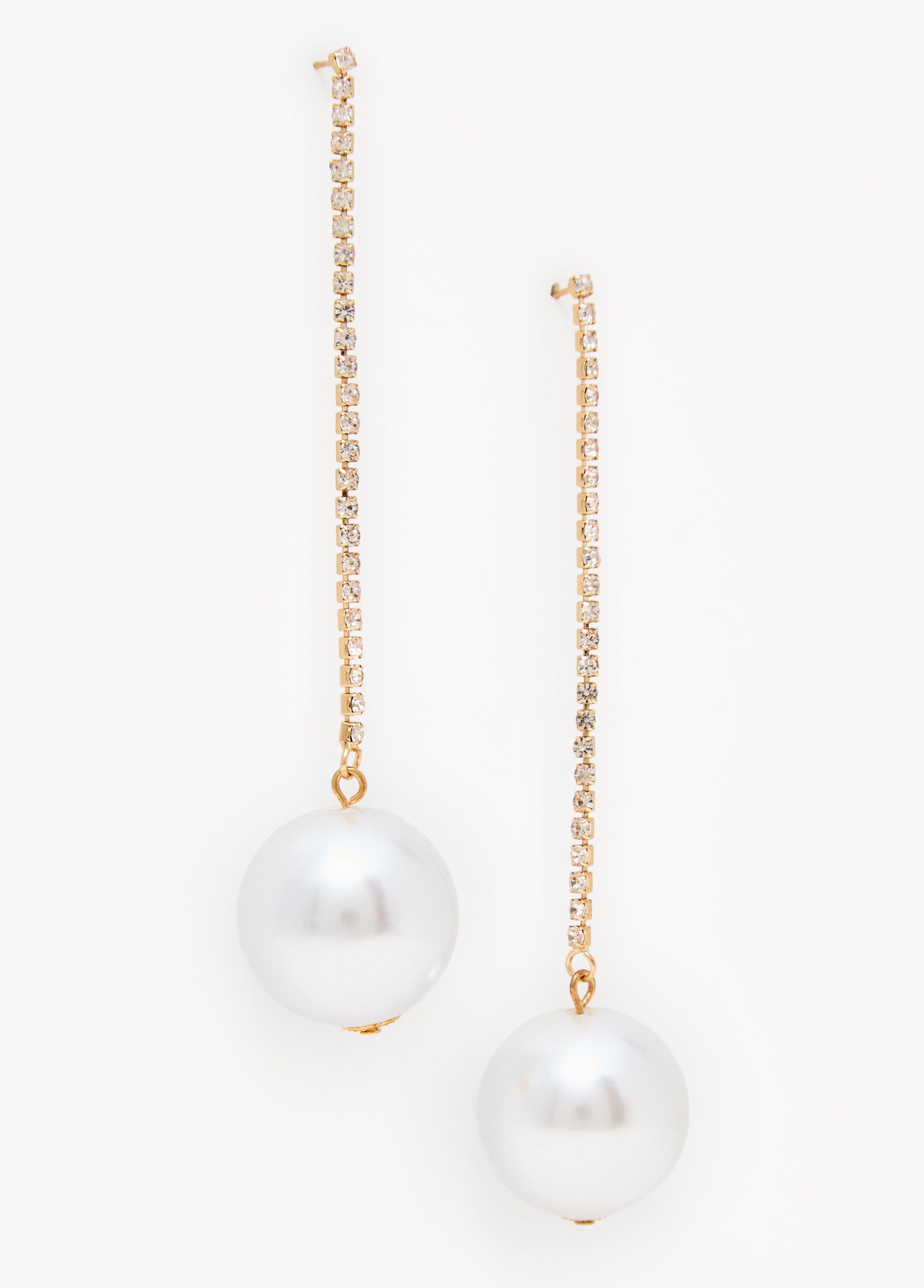 Faux Pearl Chain Earrings