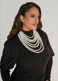 Layered Faux Pearl Necklace Set