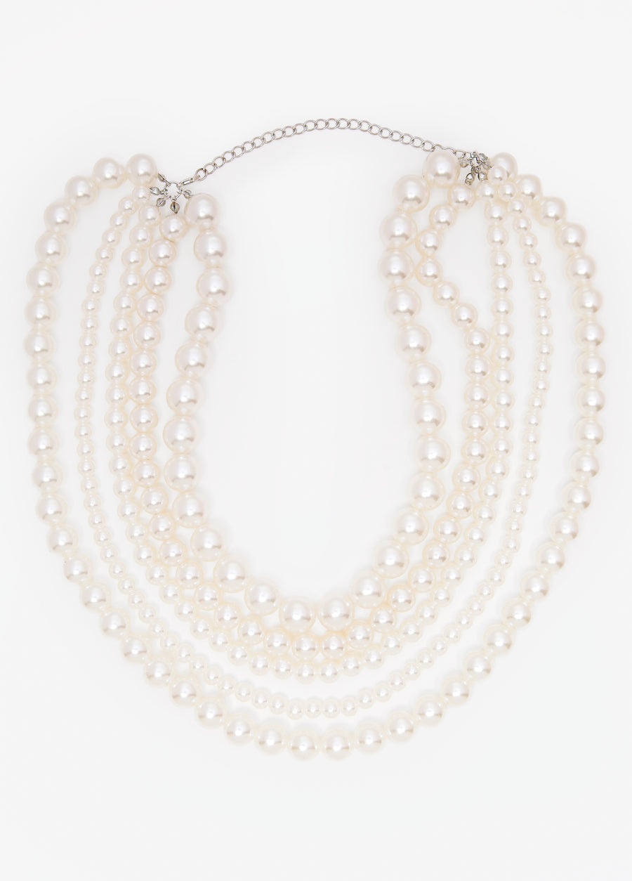 Layered Faux Pearl Necklace Set