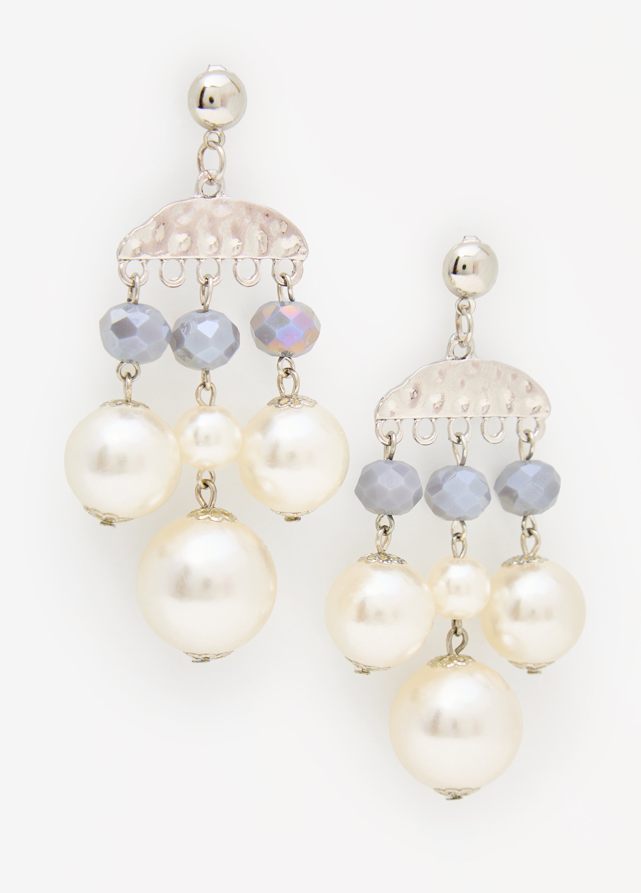 Faux Pearl Chandelier Earrings