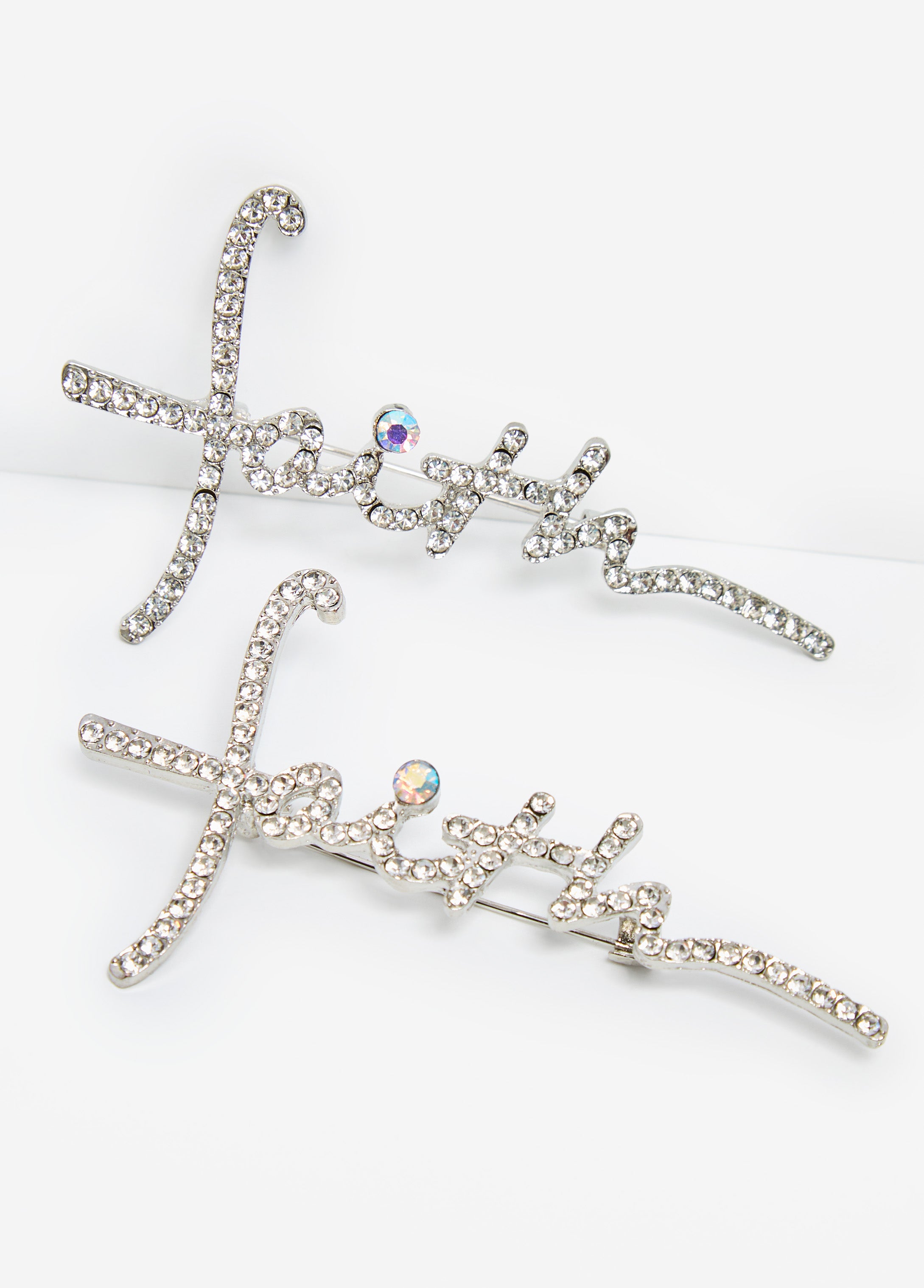 Faith Crystal Brooch Set