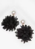Faux Pearl And Petal Earrings