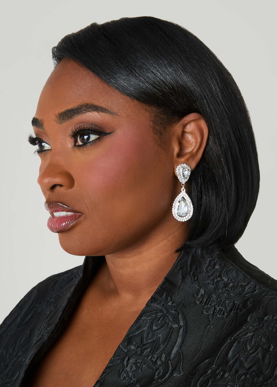 Crystal Tear Drop Earring