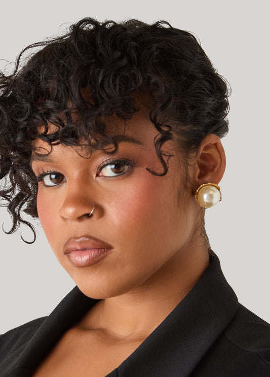 Faux Pearl Clip On Earrings