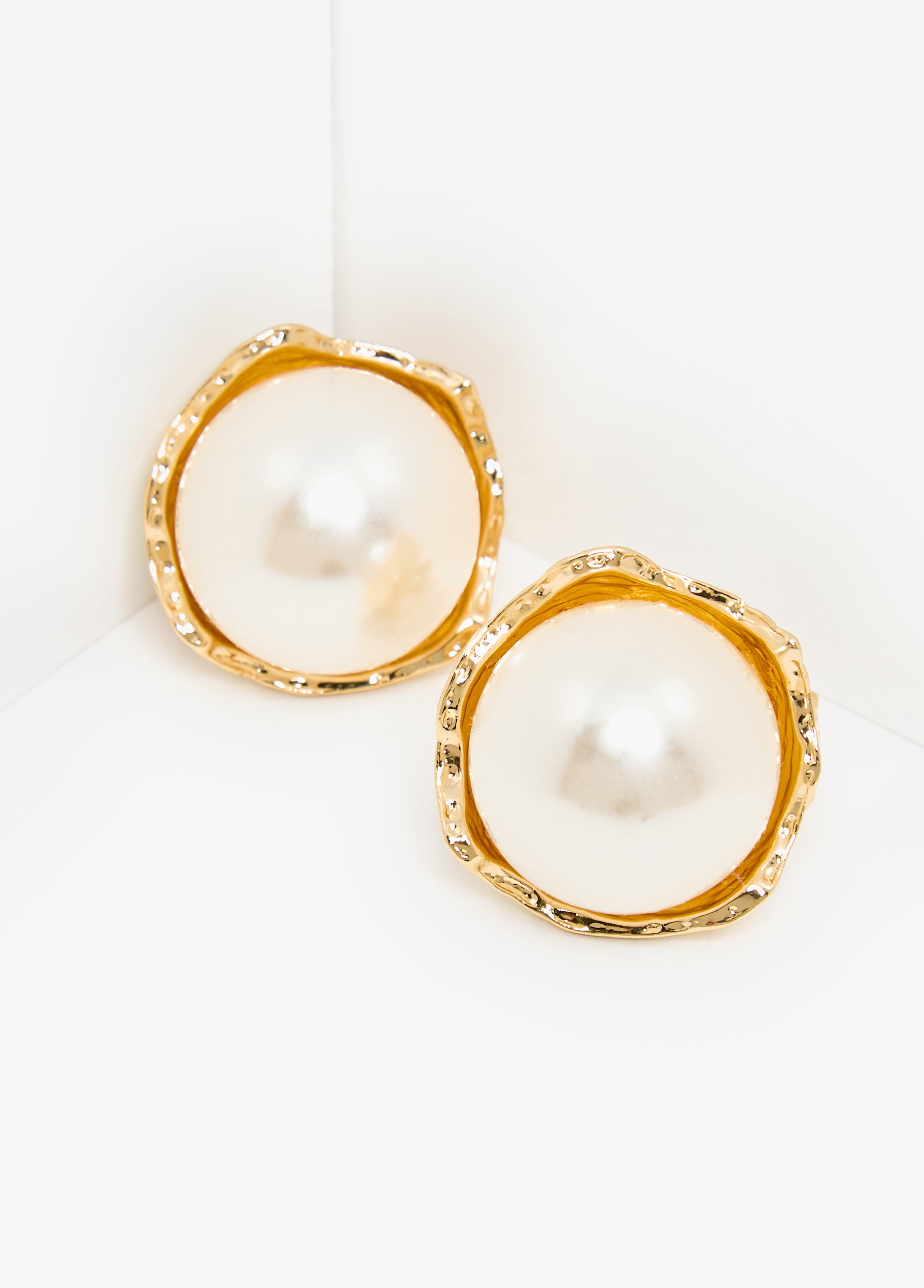 Statement Jewelry Pearl Clip On Trendy Gold Fashion Earrings