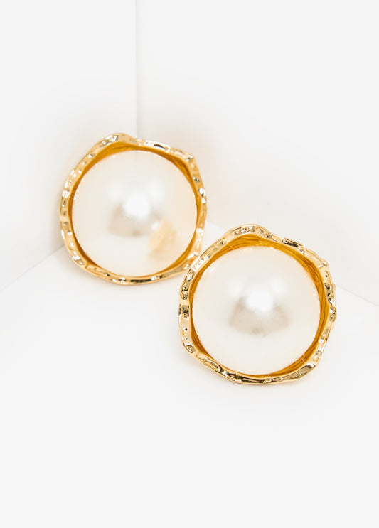 Statement Jewelry Pearl Clip On Trendy Gold Fashion Earrings