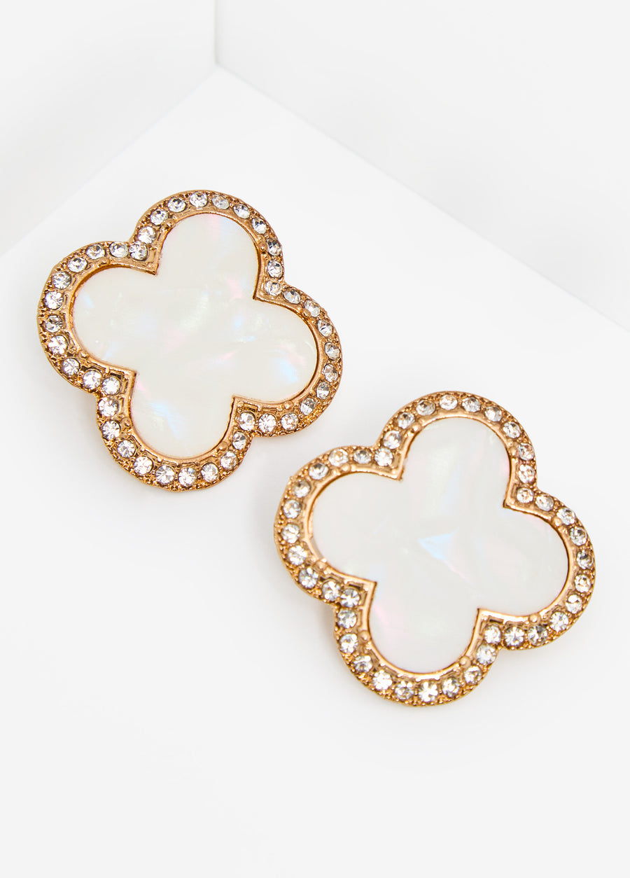 Clover Clip On Earrings