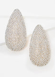 Pave Crystal Teardrop Earrings