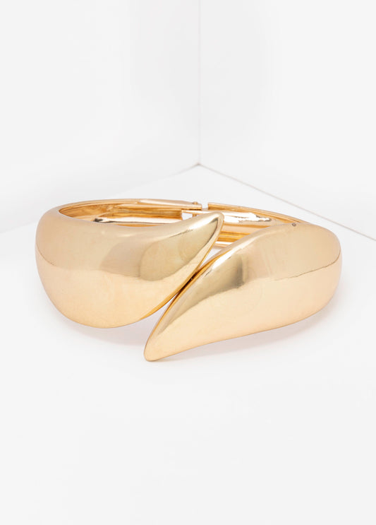Gold Tone Hinge Cuff