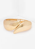 Gold Tone Hinge Cuff