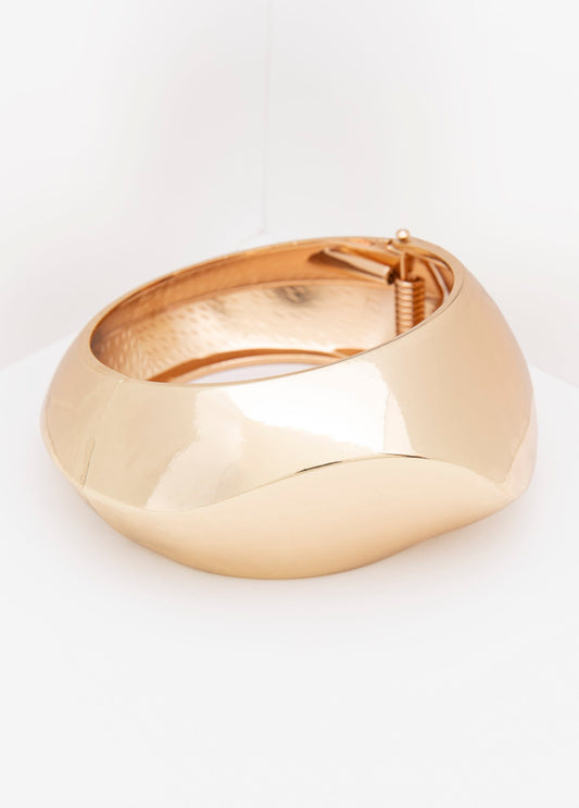 Gold Tone Hinge Cuff