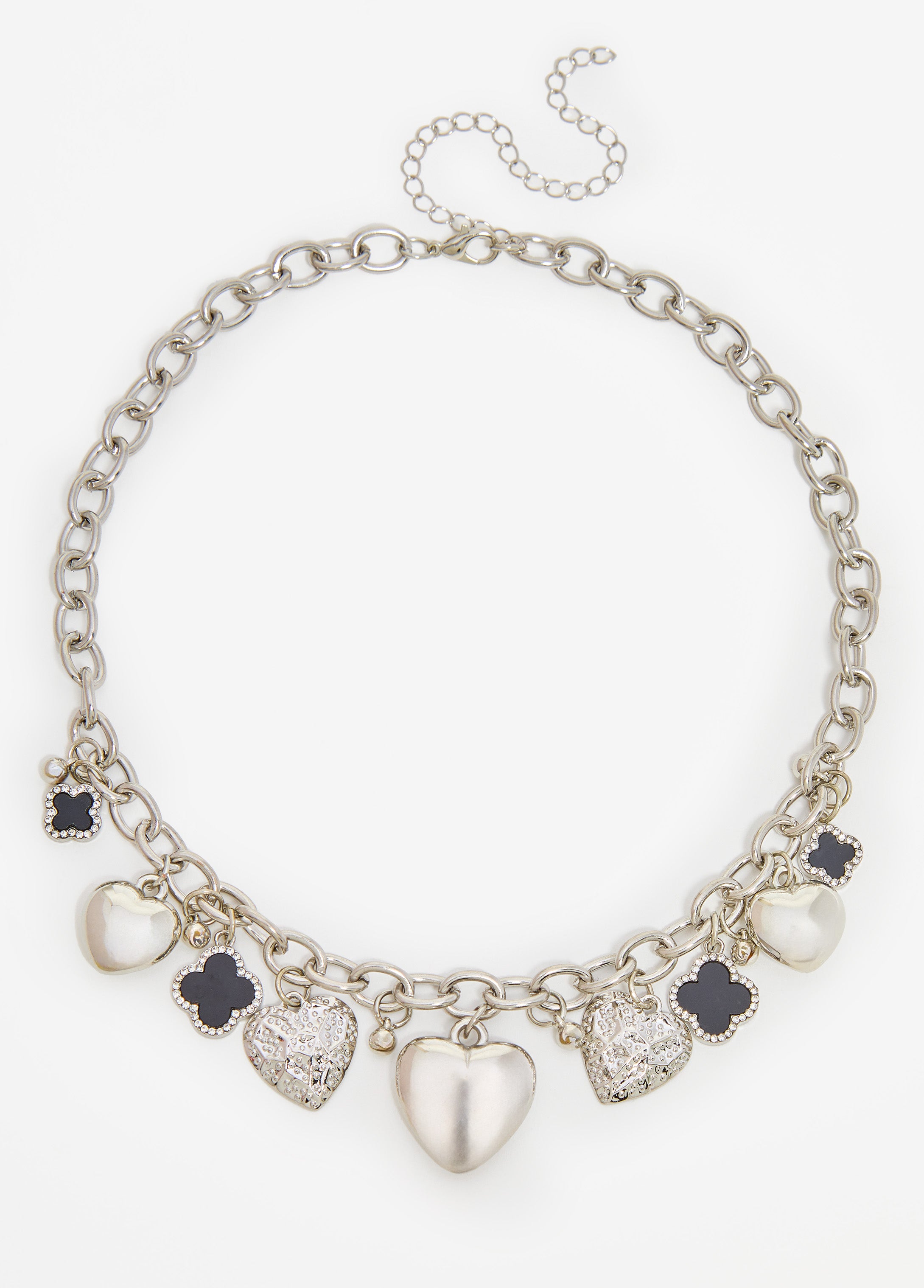 Clover And Hearts Necklace Set
