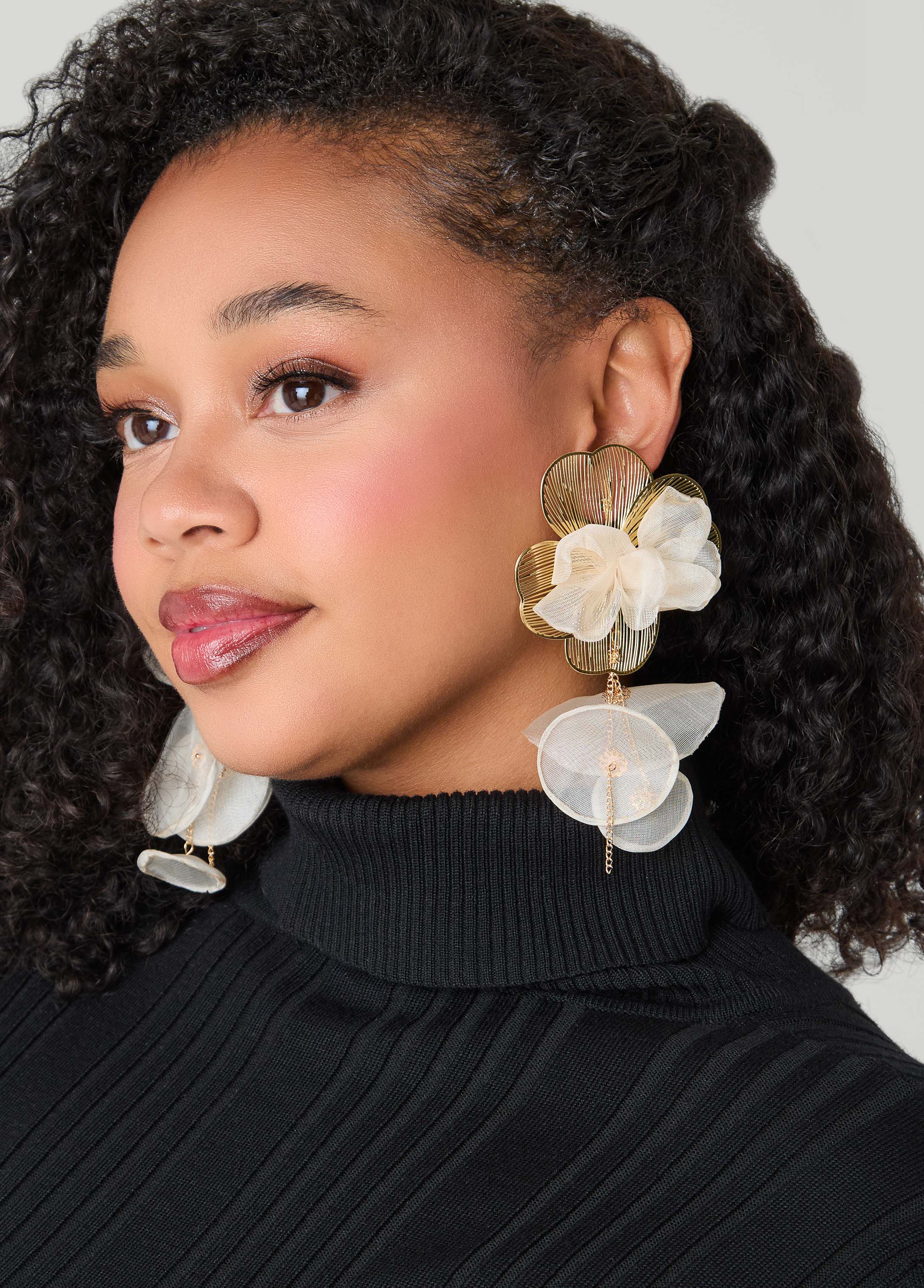 Dangle Flower Earrings