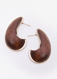 Wood Teardrop Earrings