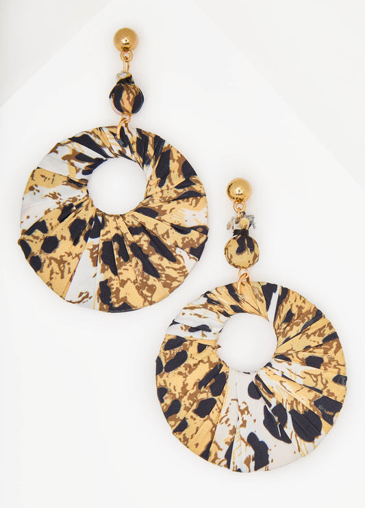 Animal Print Ring Earrings