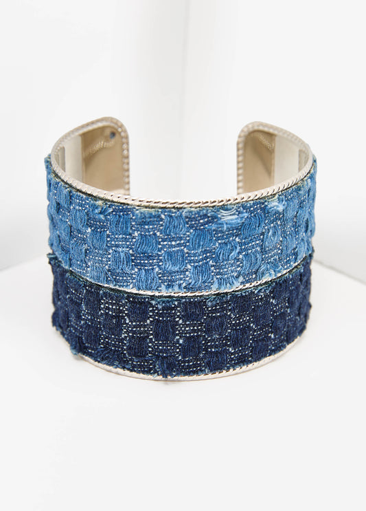 Two Tone Quilted Denim Cuff