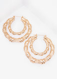 Double Hoop Bamboo Earrings