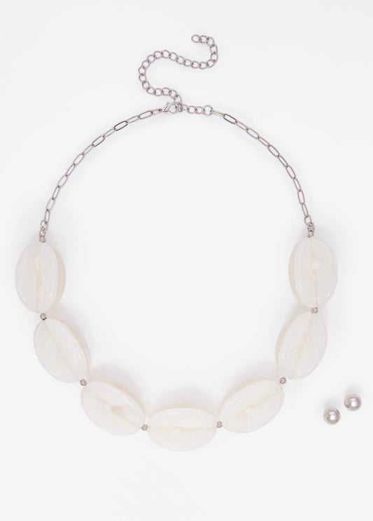 Marbled Necklace Set