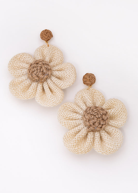 Woven Flower Earrings