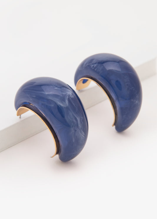 Marbled Hoop Earrings