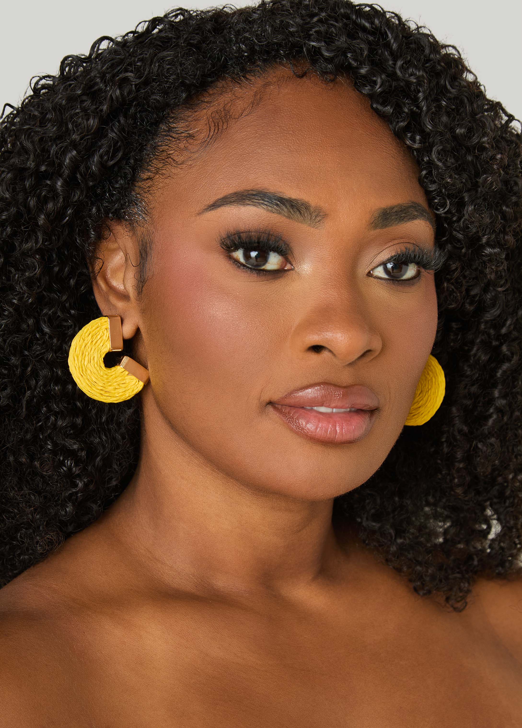 Raffia Hoop Earrings