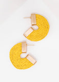 Raffia Hoop Earrings