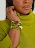 Set Of Five Rosette Bracelets