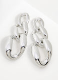 Silver Tone Chain Earrings