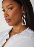 Silver Tone Chain Earrings