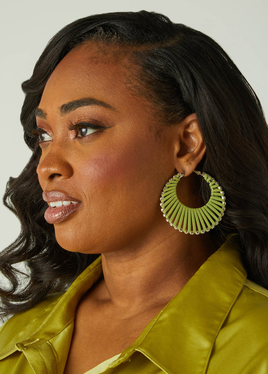 Wrapped Faux Suede Hoop Earrings