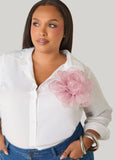 Crinkled Oversized Flower Pin