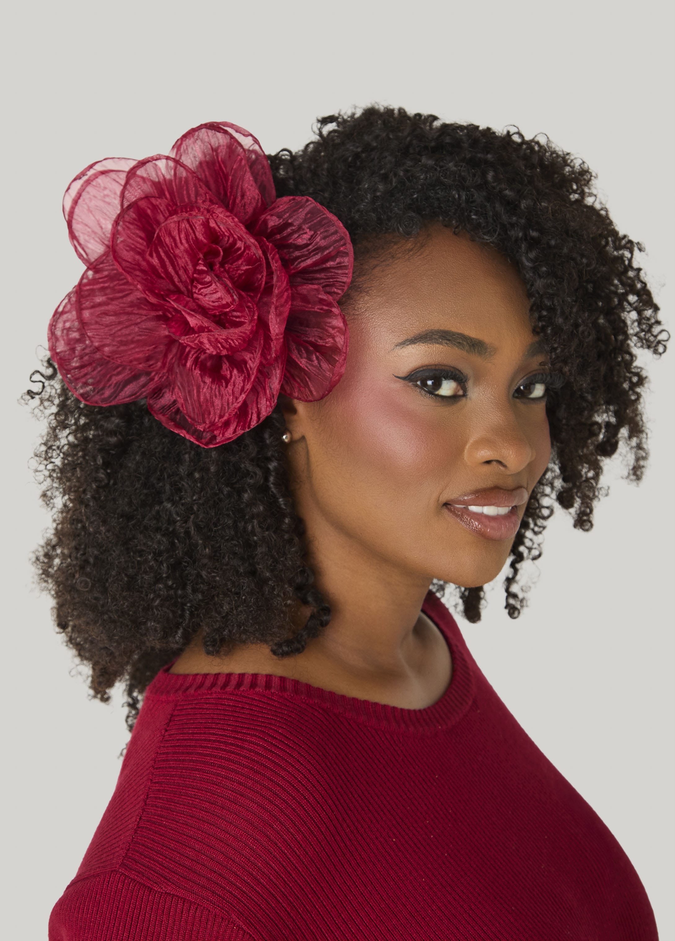 Oversized Crinkled Flower Pin