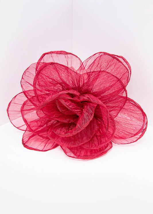 Oversized Crinkled Flower Pin