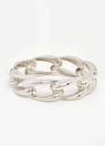 Silver Tone Chain Link Cuff