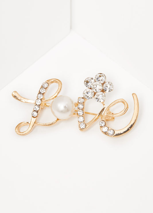 Love Crystal Brooch